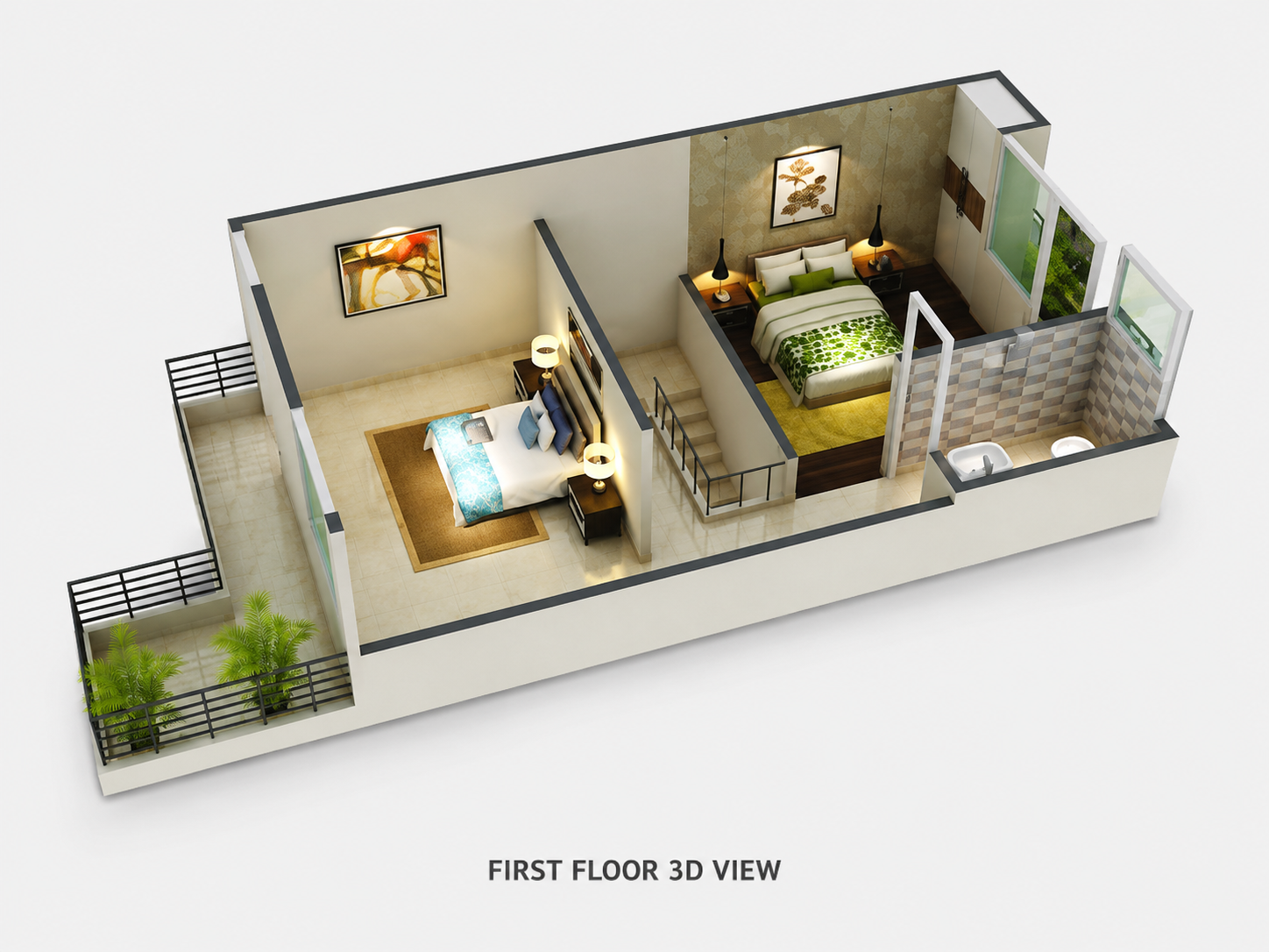 Anandam Villas first floor 3D view